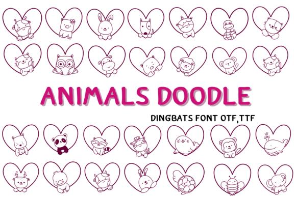 Animals Doodle: A Playful Dingbats Font for Handmade Products