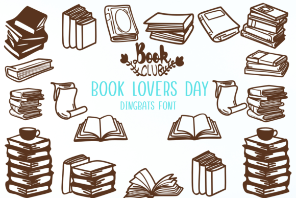 Book Lovers Day Font: Playful Dingbats for Brand Identity Work