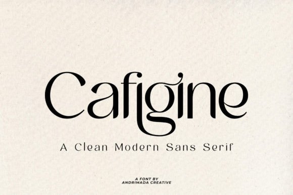 Cafigine: A Modern Sans Serif Font for Small Business Branding