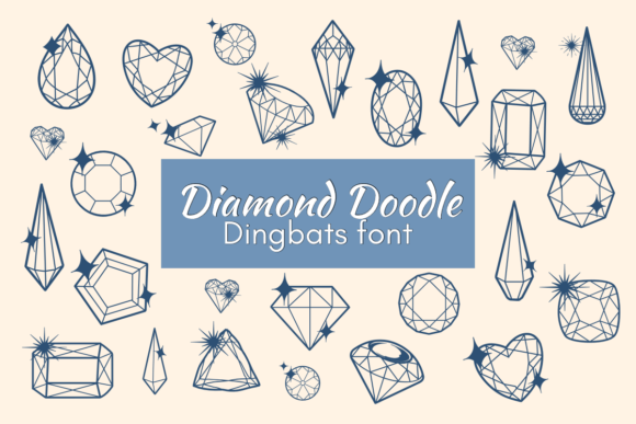 Diamond Doodle Font for Web Design