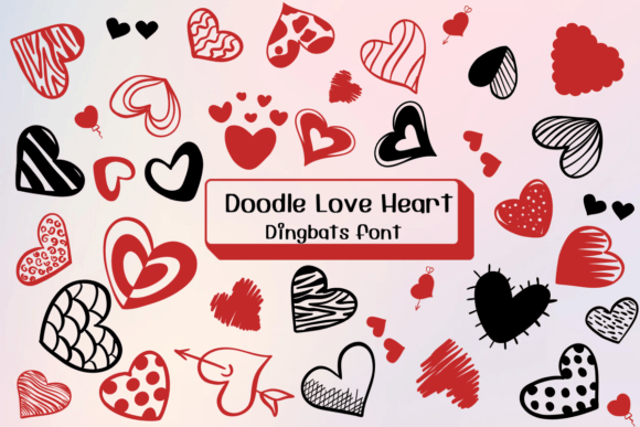 Doodle Love Heart: A Sketched Font for Brand Design
