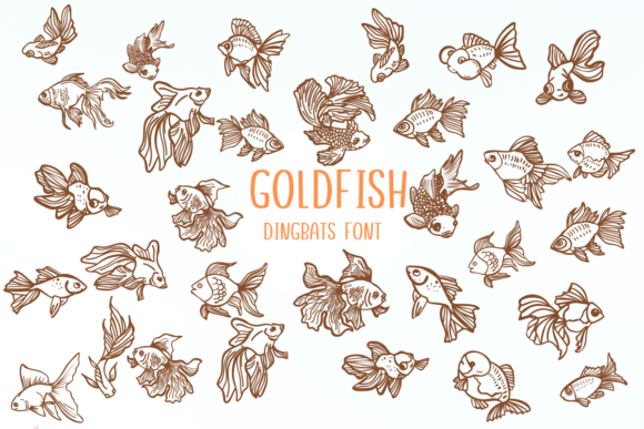 Gold Fish Dingbats Font Adds Hand-Drawn Charm to Brand Content