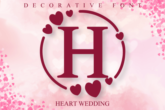 Heart Wedding Font: A Decorative Typeface for Small Business Branding