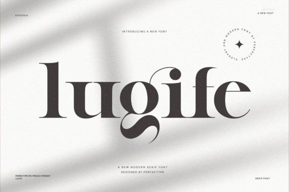 Lugife: A Bold Serif Font for Web Design