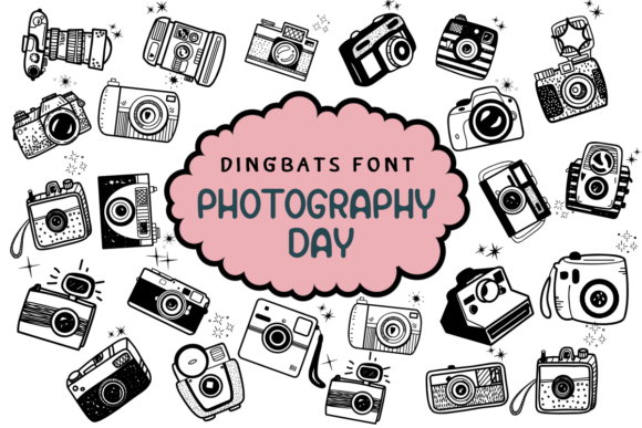 Photography Day: A Sketch-Style Dingbat Font for Editorial Designers and Publishers