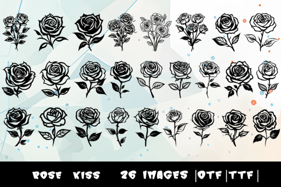 Rose Kiss: A Romantic Dingbat Font for Editorial Design & Branding
