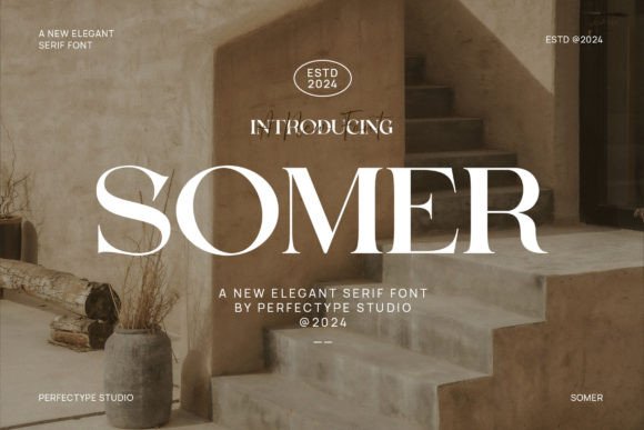 Somer: A Serif Font for Handmade Products & Craft Business Branding