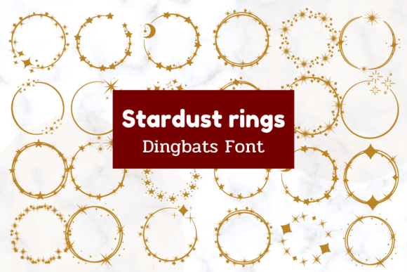Stardust Rings Review: A Sparkly Dingbats Font for Campaign Design