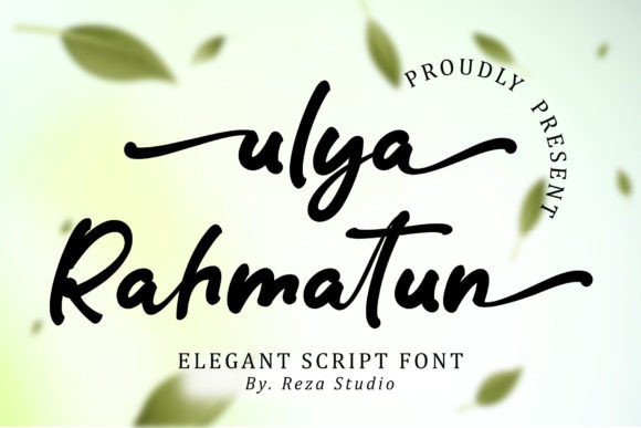 Ulya Rahmatun: A Modern Script Font for Editorial Design