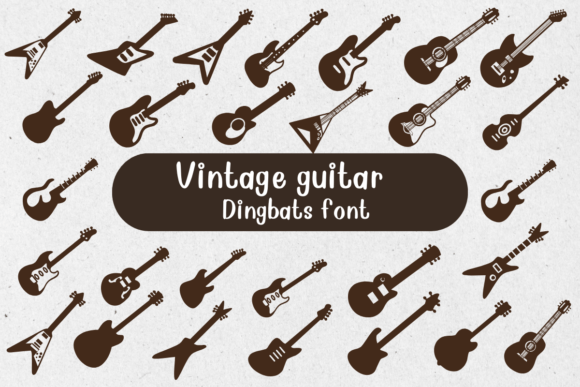 Vintage Guitar Font for Business