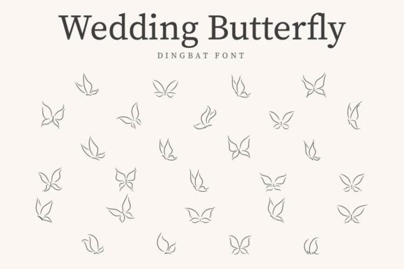 Wedding Butterfly Font: Delicate Dingbat Charm for Campaigns
