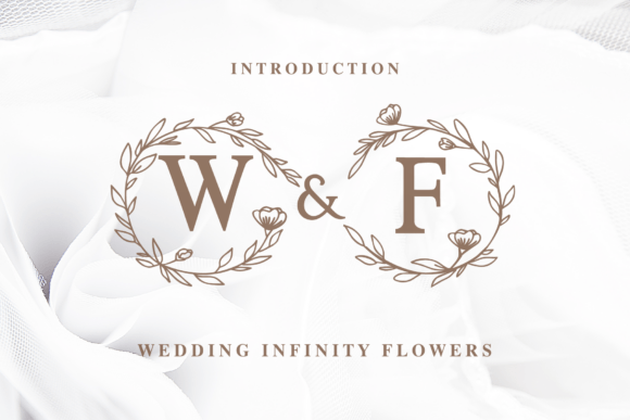 Wedding Infinity Flowers Font for Crafters