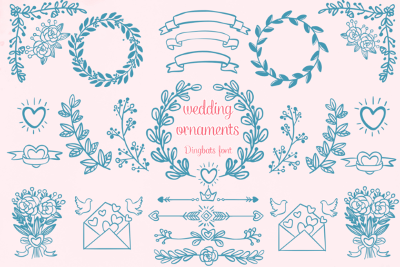 Wedding Ornaments: A Decorative Font for Digital Designers
